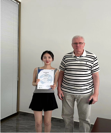 CEO of Zhejiang Omnipotent Spring Machine Co., Ltd. (China) Angela Jin / 金晶 has completed an ISO 50001:2018 training course